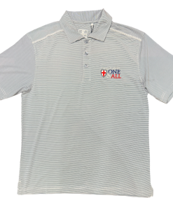 Mens Ahead Pinstripe Short Sleeve Golf Shirt